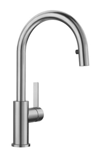 Blanco Candor-S k&oslash;kkenarmatur m/udtr&aelig;k - B&oslash;rstet rustfrit st&aring;l