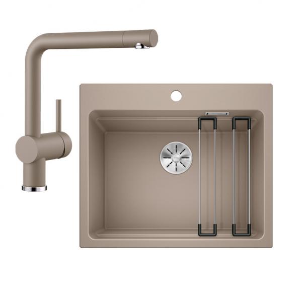 Blanco Etagon 6 k&oslash;kkenvask m/Linus k&oslash;kkenarmatur - Tr&oslash;ffel