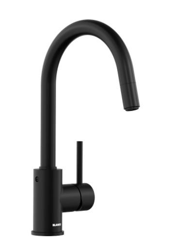 Blanco Mida-S k&oslash;kkenarmatur m/udtr&aelig;k - Sort mat