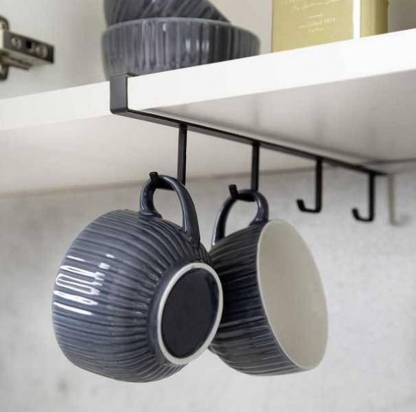 Wenko kopholder til k&oslash;kkenoverskab - Sort