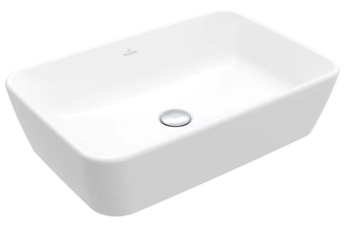 V&B Architectura 60 square fritst&aring;ende bowlevask - Med overl&oslash;b