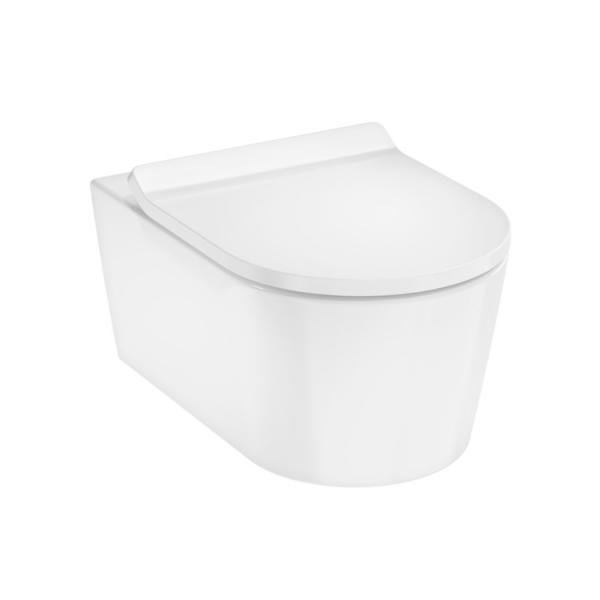 hansgrohe EluPura S v&aelig;gh&aelig;ngt toilet inkl. s&aelig;de, AquaHelix og antibakteriel glasur