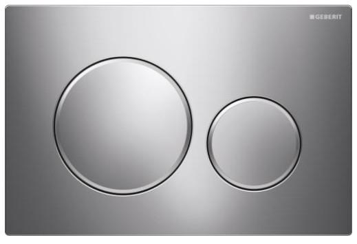 Geberit Sigma 20 Round betjeningsplade - Krom/matkrom
