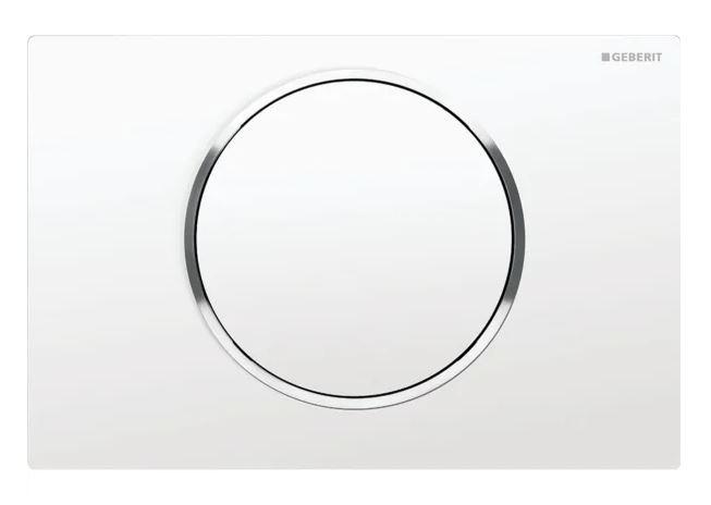 Geberit Sigma 10 skyl-stop-skylning - hvid/krom