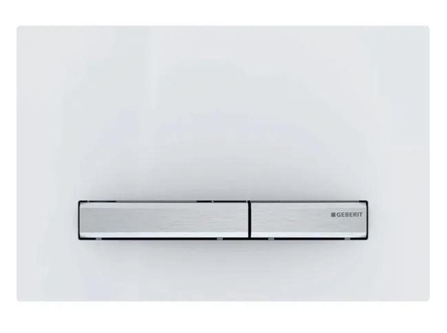 Geberit Sigma 50 Square betjeningsplade - Hvid/Krom