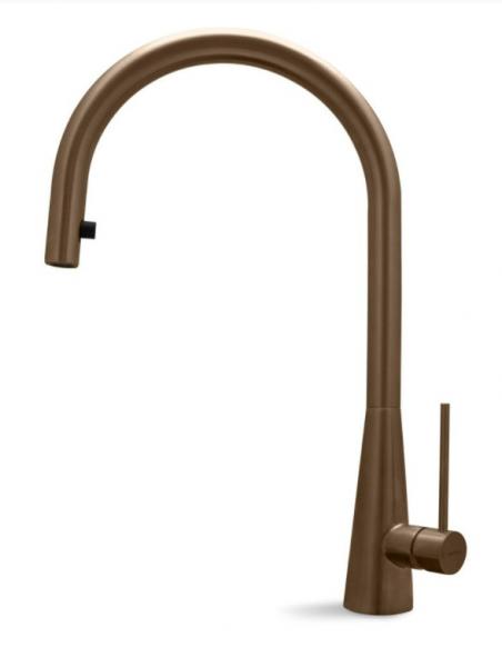 Cass&oslash;e Newform Conico k&oslash;kkenarmatur m/udtr&aelig;k - B&oslash;rstet kobber