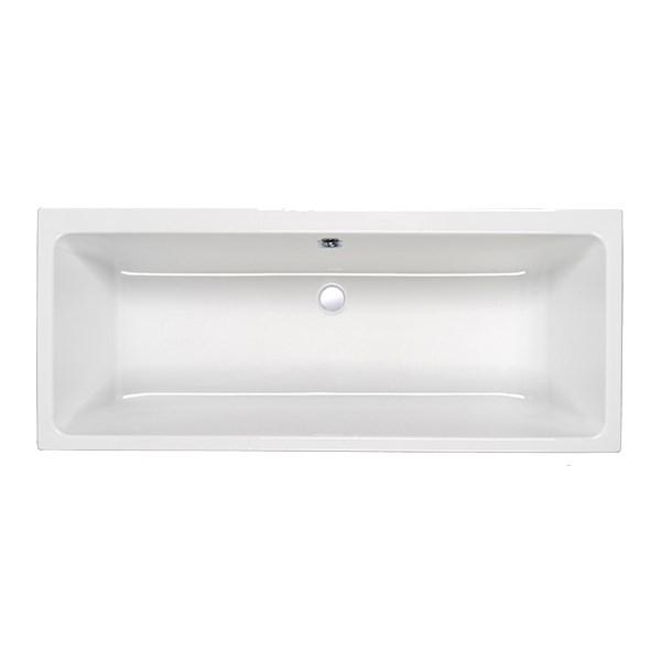 Str&oslash;mberg Quantum badekar t/indbygning - 170 x 70 - 2 rygl&aelig;n - m/Carronite