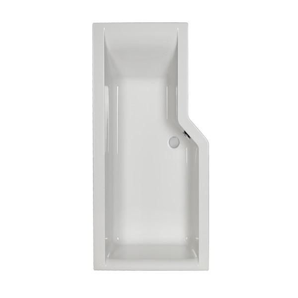 Str&oslash;mberg Urban Edge badekar t/brus - 157,5 x 70/84,5 - Venstre - 1 rygl&aelig;n