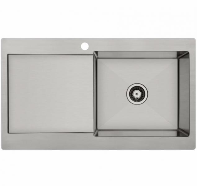 Lavabo Kubus 90 R Soft k&oslash;kkenvask m/afl&oslash;bsbakke - H&oslash;jre