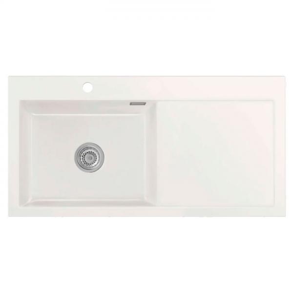 Lavabo Mera 100 SL porcel&aelig;nsk&oslash;kkenvask - Vask til venstre/krom afl&oslash;b