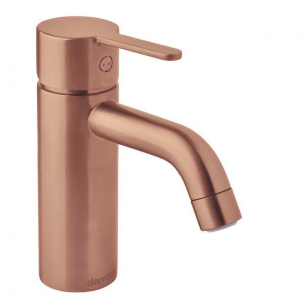 Damixa Silhouet S h&aring;ndvaskbatteri u/bundventil - B&oslash;rstet kobber