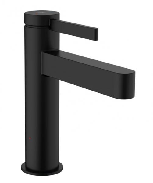 Hansgrohe Finoris 110 h&aring;ndvaskarmatur m/push-open og CoolStart - Mat sort