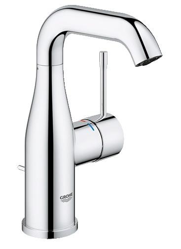 Grohe Essence New M h&aring;ndvaskarmatur m/bundventil og svingtud - Krom