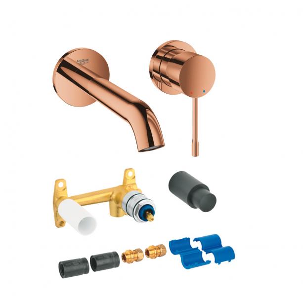 Grohe Essence New komplet armatur til indbygning i v&aelig;g - Poleret warm sunset