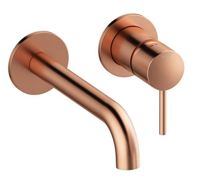 Damixa Osier armatur til indbygning i v&aelig;g - B&oslash;rstet kobber