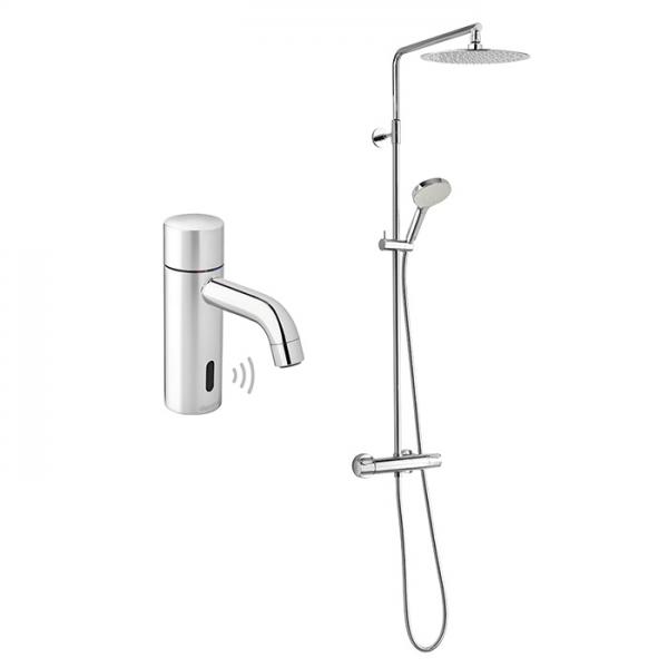 Damixa Silhouet Touchless komplet pakke til bad m/hovedbruser - Krom