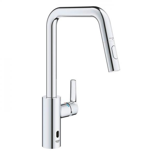 Grohe Start hybrid k&oslash;kkenarmatur m/udtr&aelig;k og Dual Spray - Krom