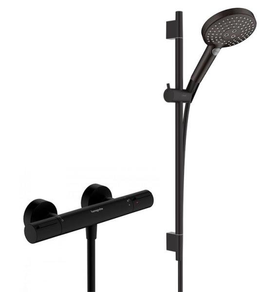 Hansgrohe Ecostat Element komplet bruses&aelig;t - Mat sort