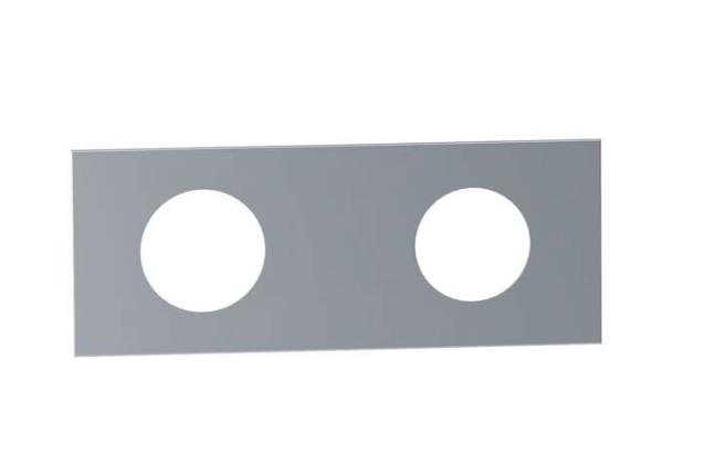 Vola 3002 2-huls d&aelig;kplade - 153x60 mm - &Oslash;36/&Oslash;33 mm - Krom