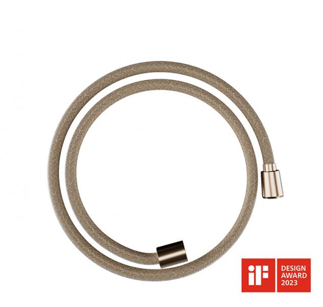 hansgrohe Designflex bruseslange i tekstil 1250 mm - B&oslash;rstet bronze pvd