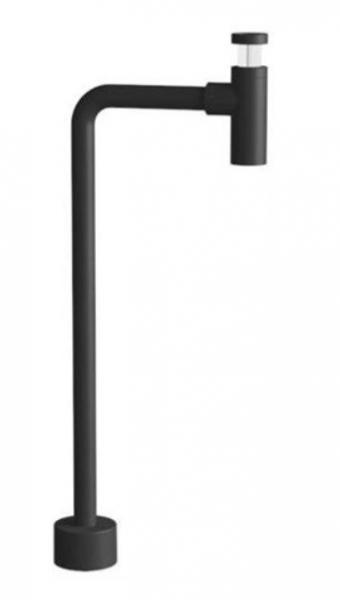 Gustavsberg Round vandl&aring;s til gulvtilslutning - Mat sort