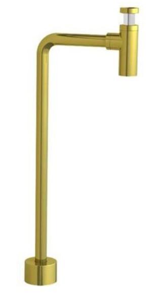 Gustavsberg Round vandl&aring;s til gulvtilslutning - B&oslash;rstet messing