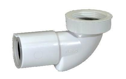 Purus PUM bundventil-vinkel 40 mm X 1.1/2" med lugtsp&aelig;rre