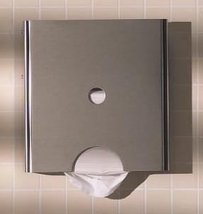 d line papirdispenser - V&aelig;gmonteret - Slebet rustfrit st&aring;l