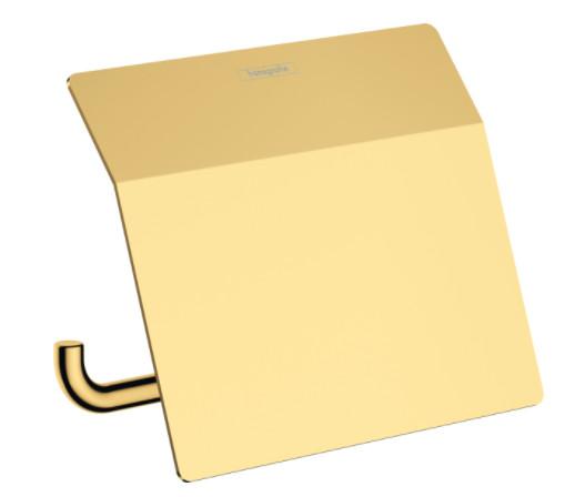 Hansgrohe AddStoris papirholder m/l&aring;g - Poleret guldoptik