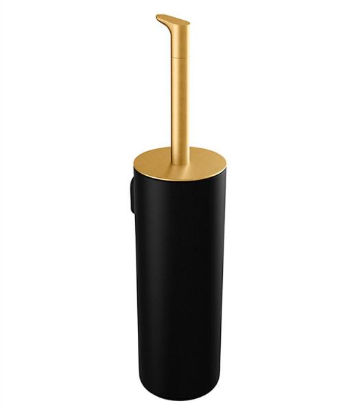 Pressalit Style toiletb&oslash;rste t/v&aelig;g eller gulv - B&oslash;rstet messing/sort