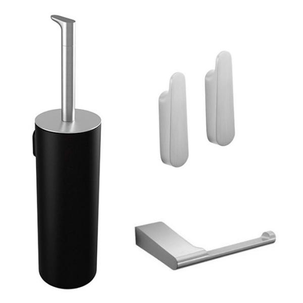 Pressalit Style komplet pakke til badev&aelig;relset - B&oslash;rstet st&aring;l/Mat sort