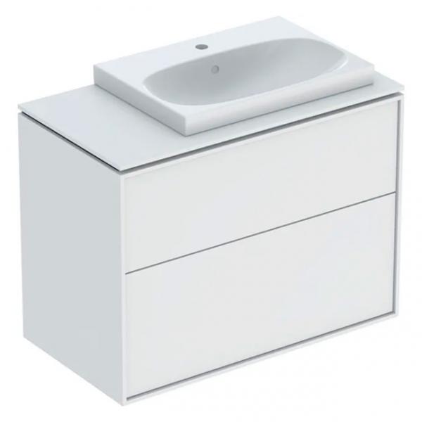 If&ouml; Sense Art 90 m&oslash;bels&aelig;t m/2 skuffer og bowlevask til h&oslash;jre - Mat hvid