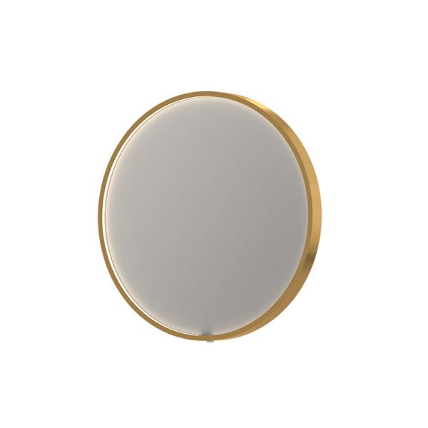 Sanibell Ink SP24 rundt spejl m/lys, varme og sensor &Oslash;60 - B&oslash;rstet mat guld