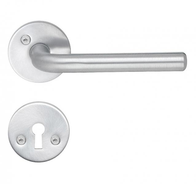 Beslagsboden indend&oslash;rs d&oslash;rgreb inkl n&oslash;gleskilt B283 - B&oslash;rstet krom