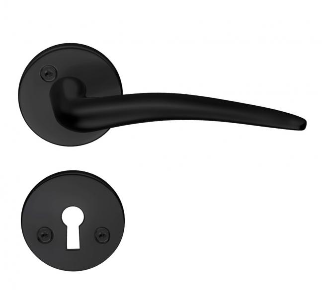 Beslagsboden indend&oslash;rs d&oslash;rgreb inkl n&oslash;gleskilt B284 - Sort