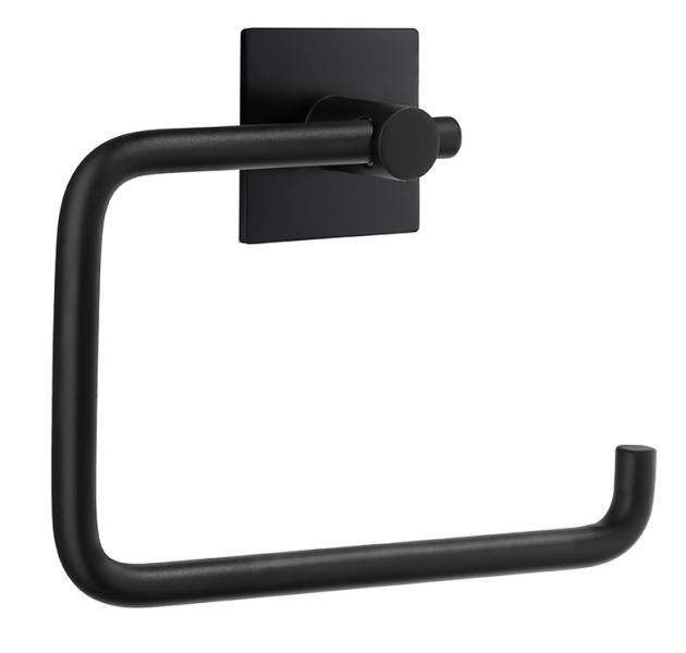 Beslagsboden selvkl&aelig;bende toiletpapirholder 1132 - Mat sort