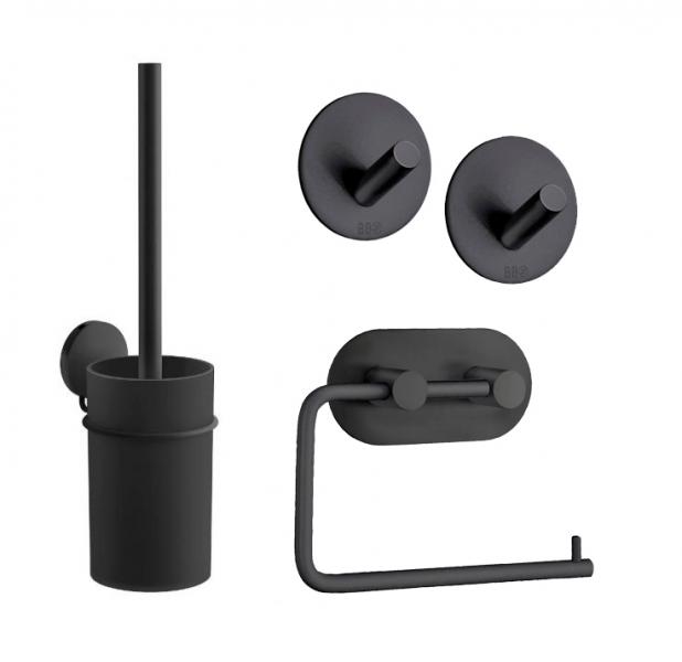 Beslagsboden selvkl&aelig;bende tilbeh&oslash;rspakke - Mat sort