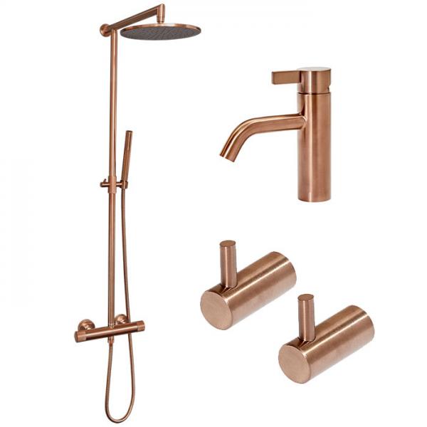 Cass&oslash;e komplet pakke til badev&aelig;relse - B&oslash;rstet kobber