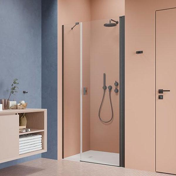 Str&oslash;mberg Noma 45 svingd&oslash;r m/sidepanel 1000mm - H&oslash;jre - B&oslash;rstet gunmetal