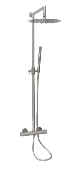 Cass&oslash;e Lago komplet brusesystem &Oslash;250 - B&oslash;rstet krom