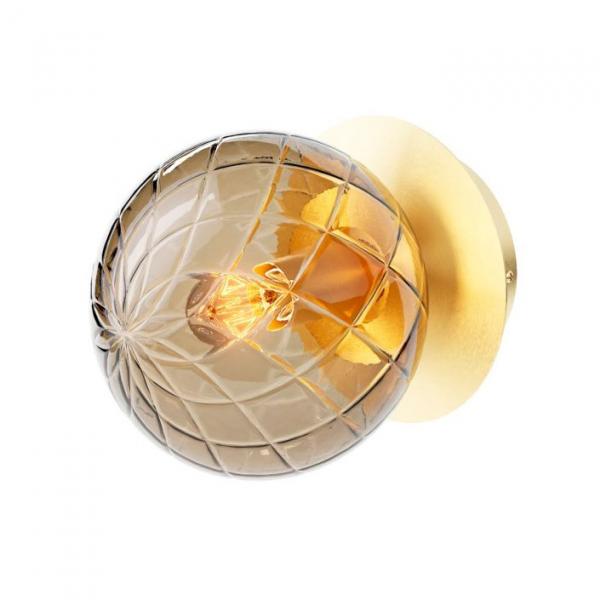 Cass&oslash;e Muro v&aelig;glampe m/bruntonet glas - B&oslash;rstet messing