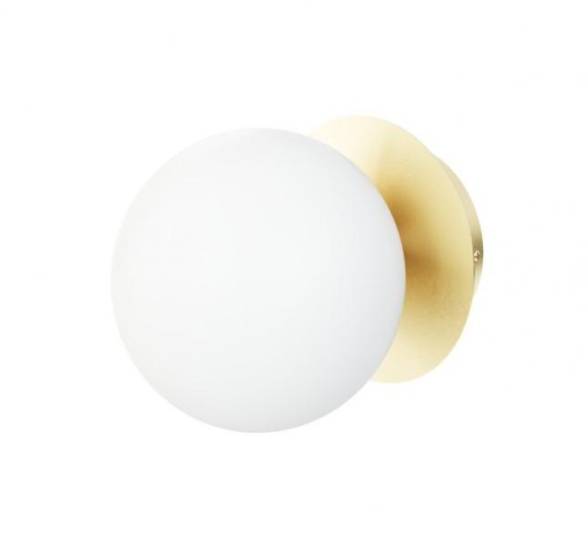 Cass&oslash;e Muro v&aelig;glampe - Hvidt glas/messing base