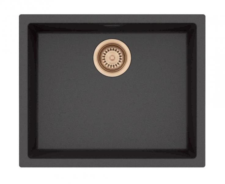 Rest - Lavabo Amsterdam 50 kompositk&oslash;kkenvask - Antracit/kobber