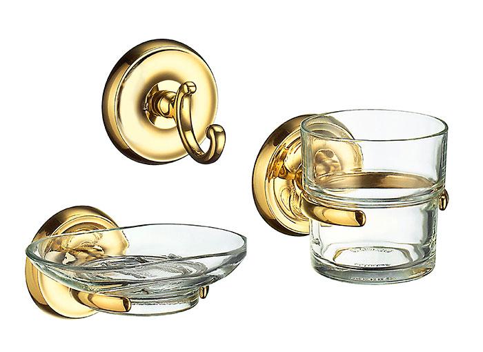 Smedbo Villa tilbeh&oslash;rspakke til bad - Poleret messing