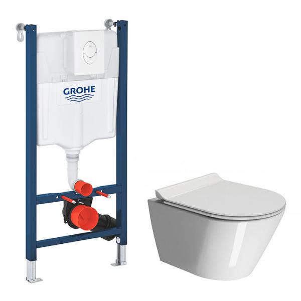 GSI Kube X kompakt 50 toiletpakke inkl. s&aelig;de, cisterne og betjening i hvid