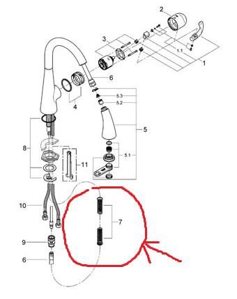 Grohe tilbagetr&aelig;ksfjeder