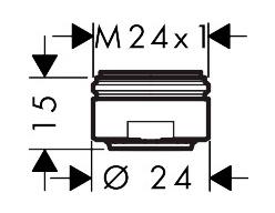 hansgrohe luftblander M24x1