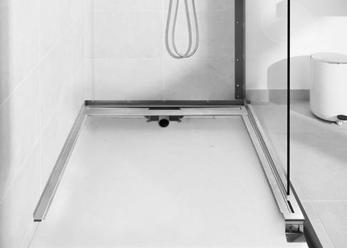 Unidrain Showerline afl&oslash;bssystem t/fast v&aelig;g - 100 x 90 - H&oslash;jre