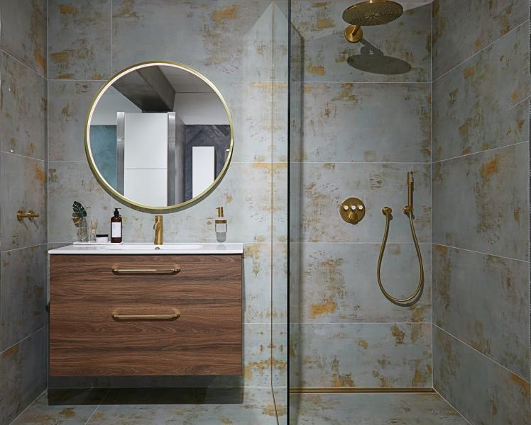 Unidrain afl&oslash;b 1200 mm/10 mm ramme - B&oslash;rstet messing