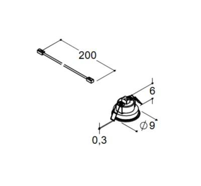 Dansani Jupiter loftslampe LED spot &Oslash;9 cm